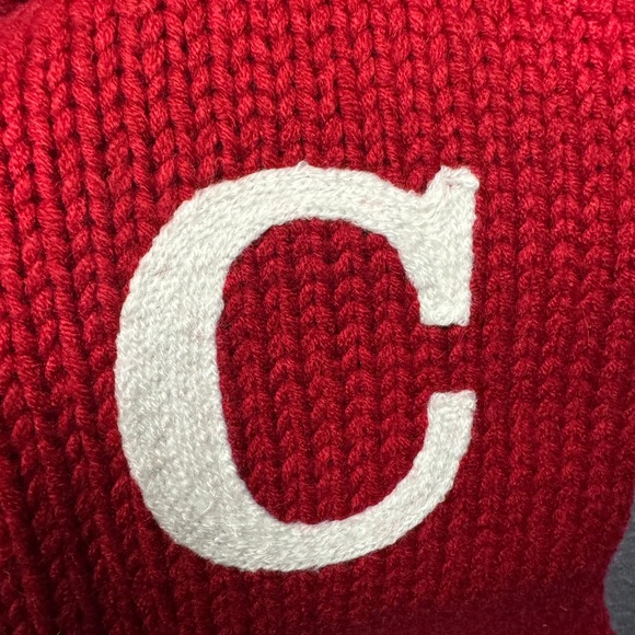 Wondershop Red Knitted Stocking Letter C Embroidered Christmas Target Brand 17in - Picture 5 of 11